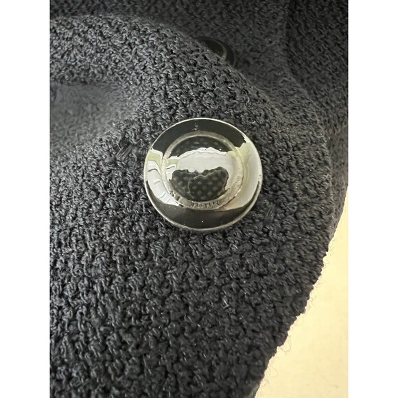 St. John Collection Knit Blazer Jacket Size 12 Black Four Button Career Office - Picture 7 of 12